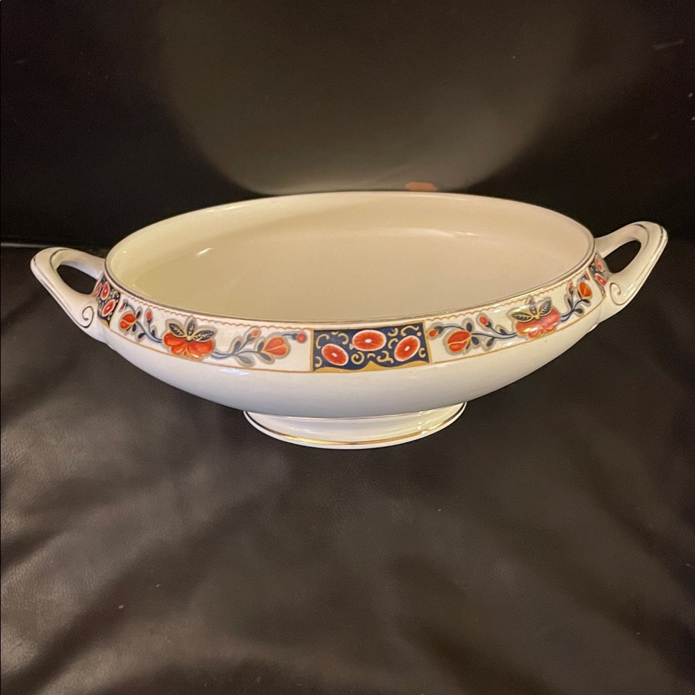 Elegant Ceramic Johnson Bros Pareek Serving Bowl with Floral Design